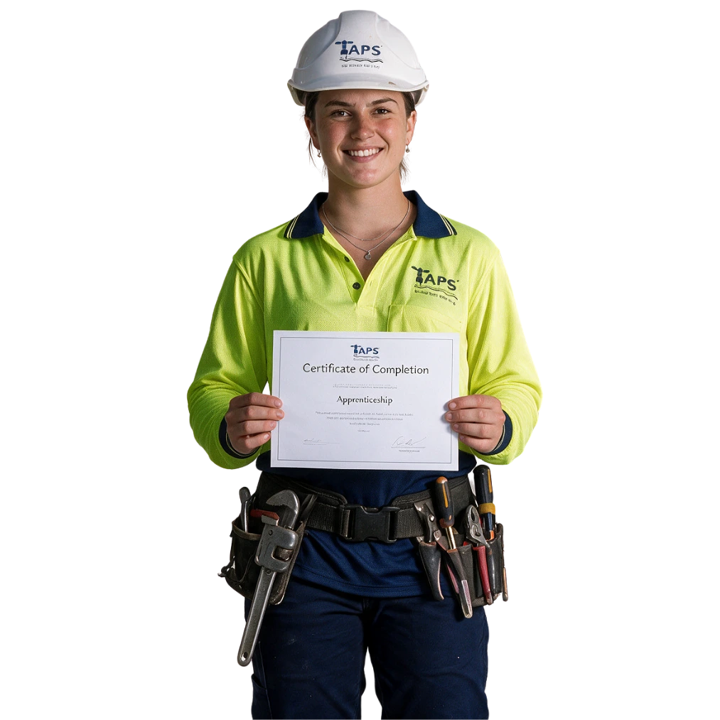 Jack on finishing his plumbing apprenticeship